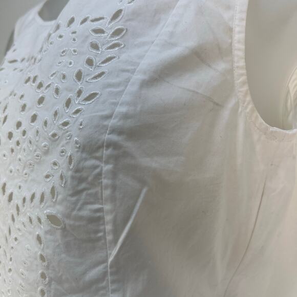 Opening Ceremony x Chloe Sevigny Cropped Eyelet Tank Top White - Picture 4 of 10